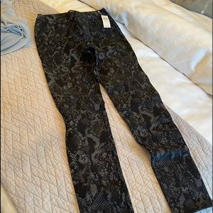 Anthropology animal print black leggings, brand new with tags